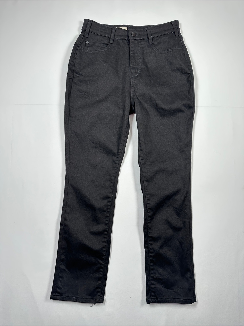 Pilcro Anthropologie Knightsbridge Slim Tuck Jeans Black Ankle Pants Size 29